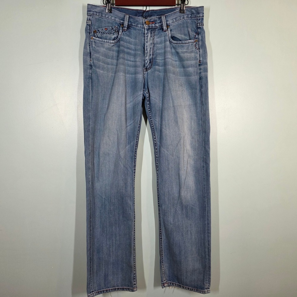 Tommy Bahama Indigo Palms Mens Standard Fit Jeans Light Wash Blue Denim 34x32.5